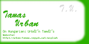 tamas urban business card